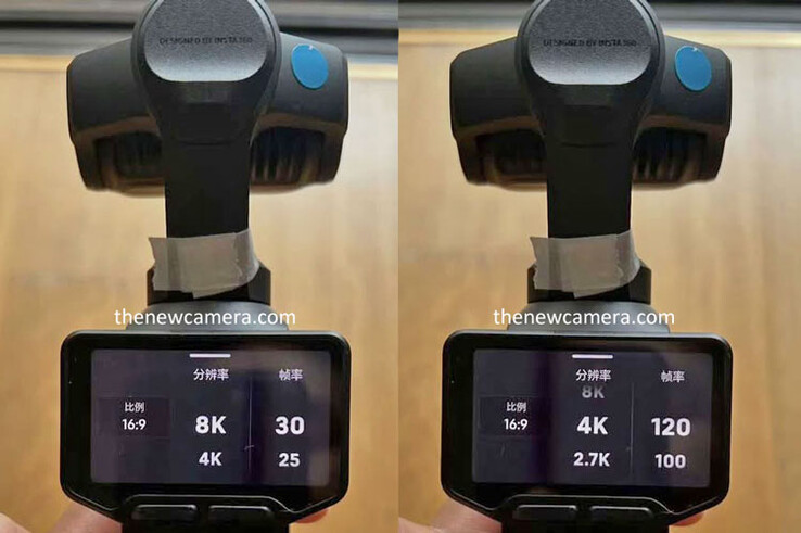 Insta360 Luna Ultra/Pro prototype hands-on images show 8K resolution.