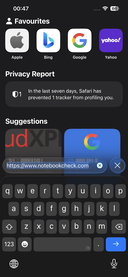 Keyboard portrait (Safari Mobile 26)