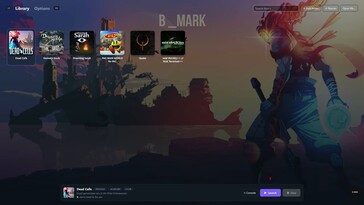 B MARK PlayStation 5 emulator game library interface