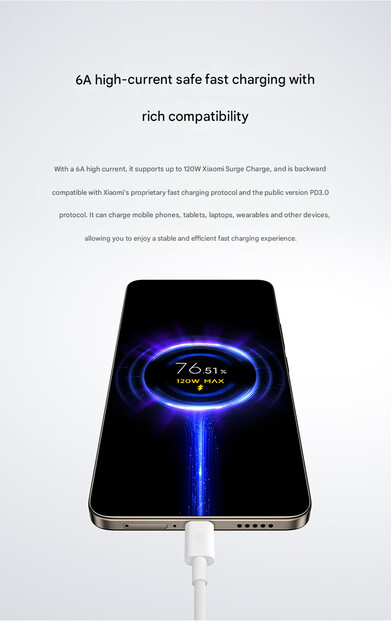 Fast charging comaptibility of the 16cm reverse charging cable