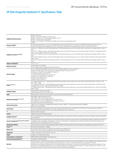 HP Elite Dragonfly specifications (Note that this draft has incorrect listings for "AX200 Wi-Fi 5" and available port options)