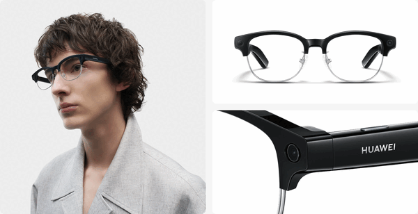 The Huawei AI Glasses has a 12MP wide-angle camera with EIS.
