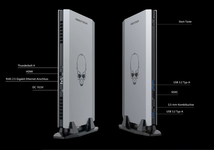 External connections of the Minisforum NUCXi7