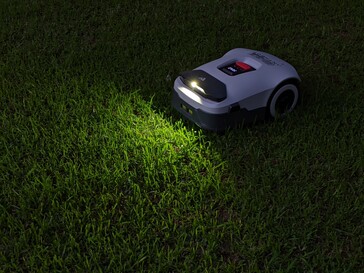 Night mowing in progress