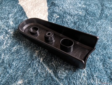Plastic covering along the sides of the chair