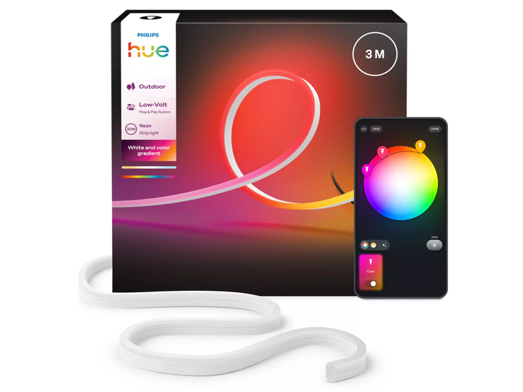 The Philips Hue Neon Outdoor Strip Light. (Image source: Philips Hue)