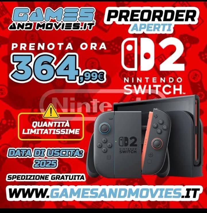 GamesandMovies.it's pre-order promotion for the Nintendo Switch 2 (Image source: GamesandMovies.it)
