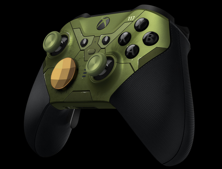 The new limited edition Elite Series 2 Halo Infinite themed controller. (Image: Microsoft)