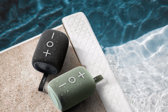 The Tribit Stormbox Mini Plus Bluetooth speaker comes in black, blue, and green color options (Image source: Tribit)