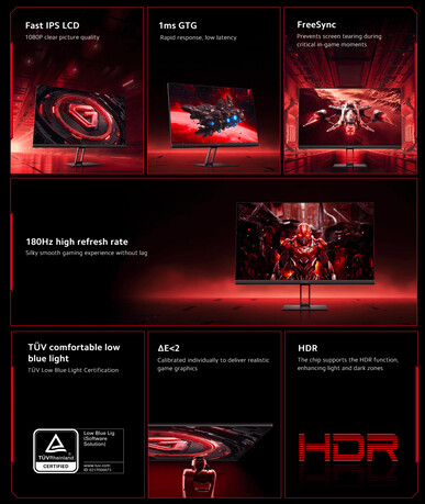 Main highlights of the gaming monitor (Image source: Xiaomi)