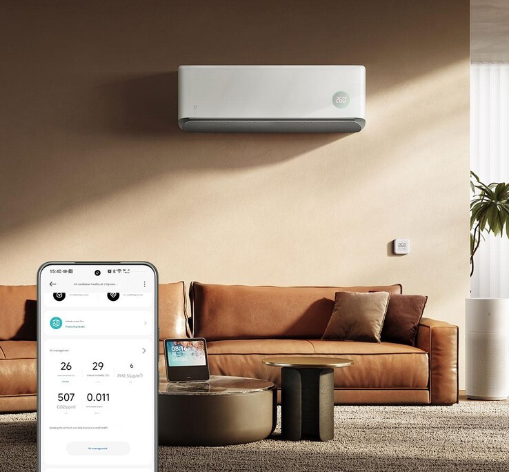 The Xiaomi Mijia Air Conditioner Healthy Wind 1.5HP. (Image source: Xiaomi, machine translated)