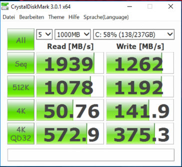 CrystalDiskMark - Standard NVMe driver