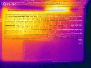 Surface temperatures stress test (top side)