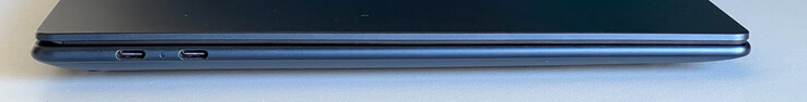 Left: 2x USB-C 4.0 (40 Gbit/s, DisplayPort ALT mode 1.4, Power Delivery 3.1)