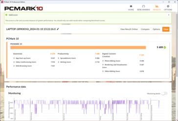 PCMark 10 on battery