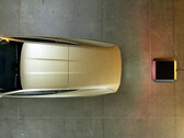The Robotaxi's wireless charging pad is rather small (Image source: Tesla)