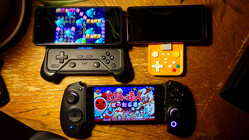 Abxylute M6 (top left), M4 (top right), and S9 (bottom) game controllers.