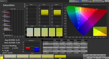 Color saturation (target color space: sRGB)