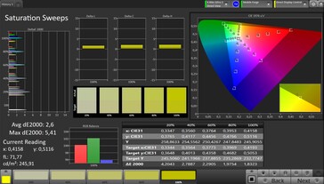 CalMAN Saturation - external display