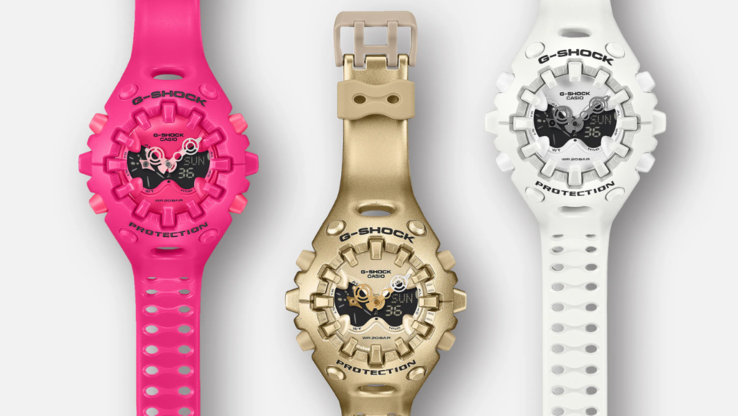 From left to right: the Casio G-Shock GA-V01-4A, GA-V01-7A and GA-V01-9A watches. (Image source: Casio)