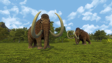 An image showing mammoths in Dawn of Man.