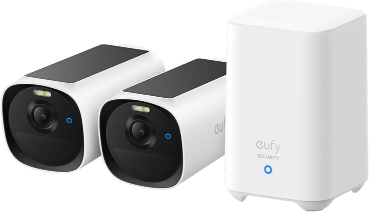 The eufyCam E40 bundle includes two E40 cameras and the HomeBase 2. (Image source: eufy)