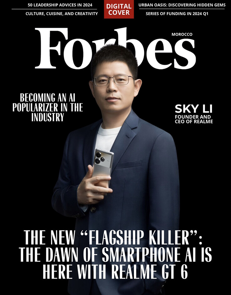 Sky Li promotes the upcoming GT 6. (Source: Forbes Morocco)