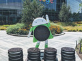 Google Android Oreo statue at Googleplex, Android apps feature DRM as of late June 2018 (Source: Louis Gray)