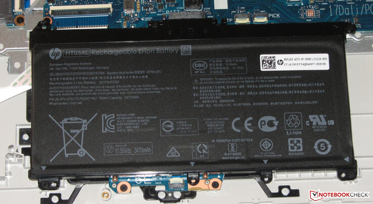 The battery has a capacity of 41.7 Wh.