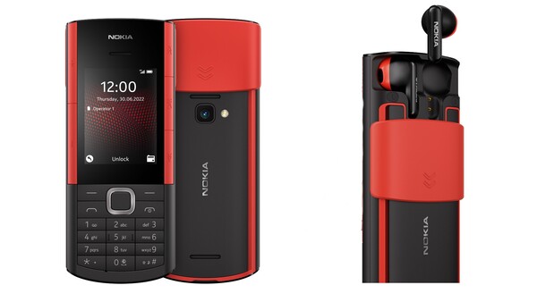 The Nokia 5710 XpressAudio has a compartment for TWS earbuds (Image source: Nokia)