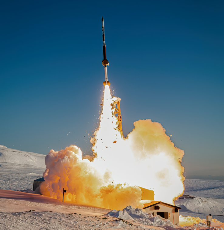 The launch of the Endurance rocket ship from Ny-Ålesund, Svalbard (Norway) occurred on May 11, 2022. (Image source: Andøya Space/Leif Jonny Eilertsen)