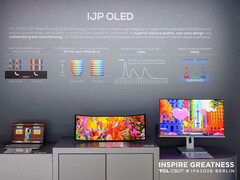 Portable tri-fold 16-to-28-inch IJP OLED monitor