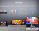 Portable tri-fold 16-to-28-inch IJP OLED monitor