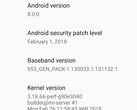 Xiaomi Mi A1 details after applying the new update