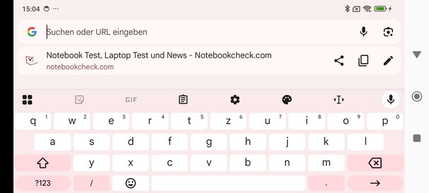 Keyboard horizontal