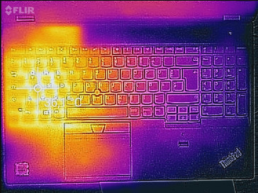 Thermal profile, top of base unit (load)