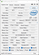 GPU-Z recognizes an Intel UHD Graphics