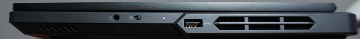 Ports on the right: Headset, camera shutter, USB-A (5 Gbit/s)