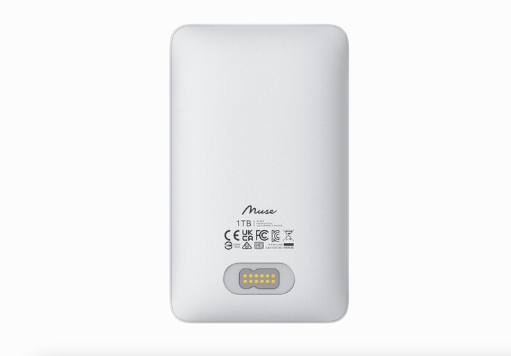 The Lexar Muse SSD sports a proprietary magnetic connector on its rear.