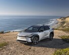 Toyota has revealed that the 2023 bZ4X SUV will be available at US dealers this Spring. (Image source: Toyota)