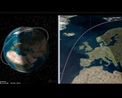 The satellite's speed of ca 30,000 km/h was a big problem. (Image source: ESA)