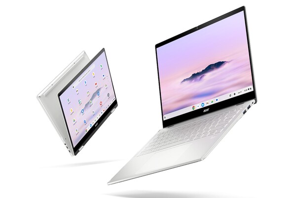The Acer Chromebook Plus Spin 514 in Platinum Silver. (Image source: Acer)