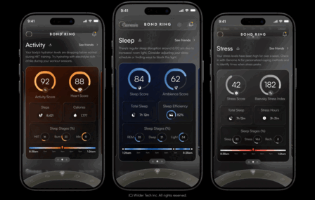 The app is designed to provide accurate health data. (Image source: Bond Ring)