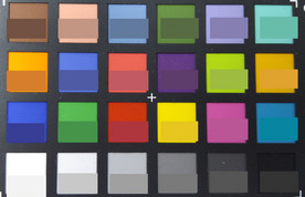 ColorChecker Passport: the target color is shown in the bottom half of each field