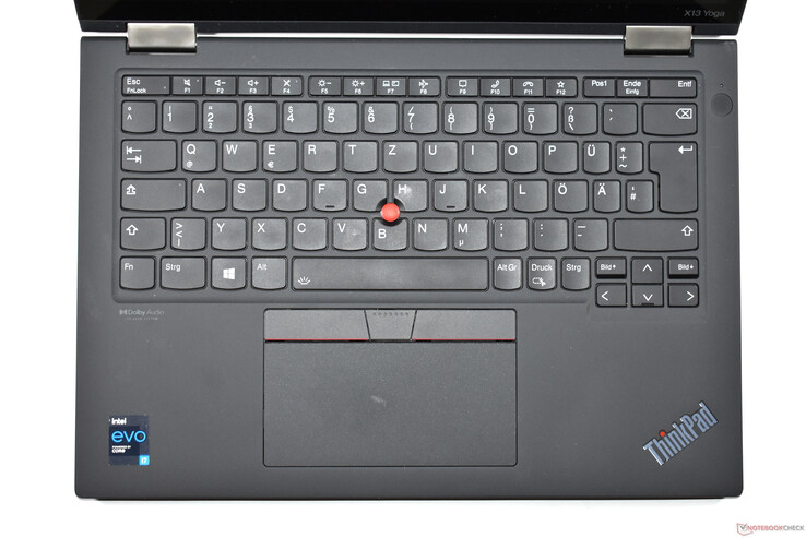 Lenovo ThinkPad X13 Yoga Gen 2: Keyboard area