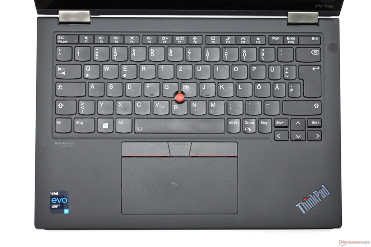 Lenovo ThinkPad X13 Yoga Gen 2: Keyboard area