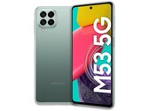 The Galaxy M53 5G will be available in three colours. (Image source: Samsung)