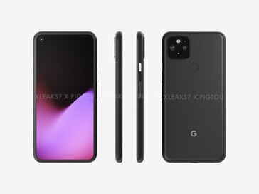 The CAD renders of the Google Pixel 5. (Image source: Pigtou & @xleaks7)