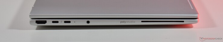 left: HDMI, 2x Thunderbolt 4, 3.5mm Audio, Smartcard Reader