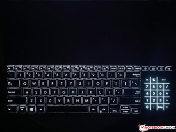 Keyboard illumination and numpad
